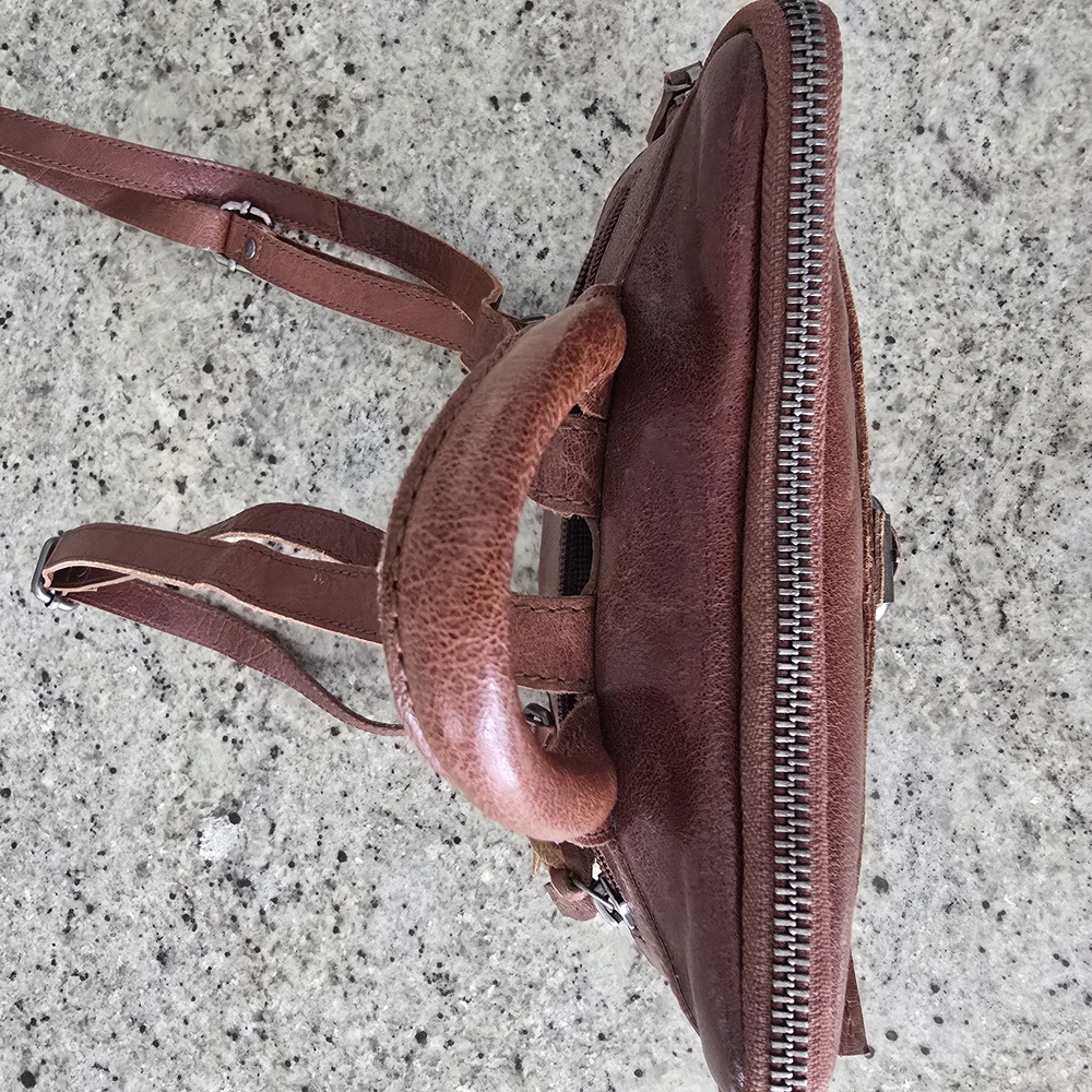 Spikes And Sparrow Brown Leather Backpack Excellent - Picture 3 of 11